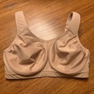 GLAMORISE HIGH IMPACT UNDERWIRE SPORTS BRA IN CAFE 34D